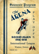 1930-31 Windsor Bulldogs game program