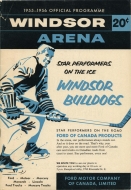 1955-56 Windsor Bulldogs game program