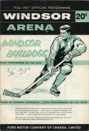 1956-57 Windsor Bulldogs game program