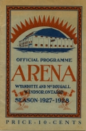 1927-28 Windsor Hornets game program
