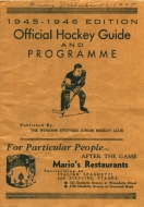 1945-46 Windsor Spitfires game program