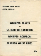 1961-62 Winnipeg Braves game program