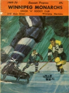 1969-70 Winnipeg Monarchs game program