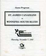 1995-96 Winnipeg South Blues game program