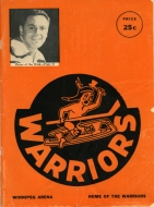 1959-60 Winnipeg Warriors game program