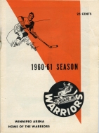 1960-61 Winnipeg Warriors game program