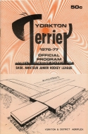 1976-77 Yorkton Terriers game program
