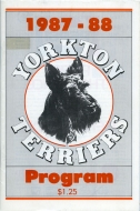 1987-88 Yorkton Terriers game program