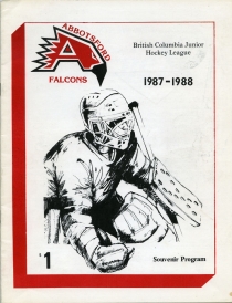 Abbotsford Falcons 1987-88 game program