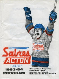 Acton Sabres 1983-84 game program