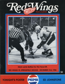 Adirondack Red Wings 1986-87 game program