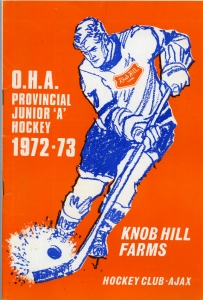 Ajax Knob Hill Farms 1972-73 game program