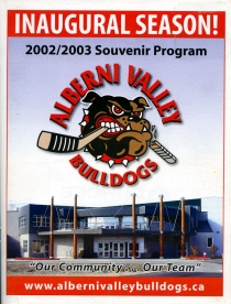 Alberni Valley Bulldogs 2002-03 game program