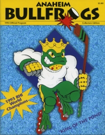 Anaheim Bullfrogs 1993-94 game program