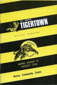 Aurora Tigers 1970-71 game program