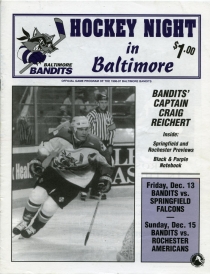 Baltimore Bandits 1996-97 game program