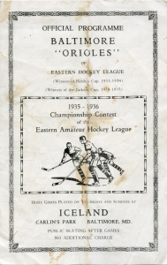 Baltimore Orioles 1935-36 game program