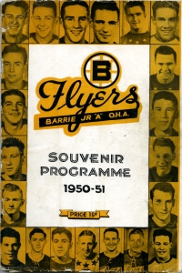 Barrie Flyers 1950-51 game program