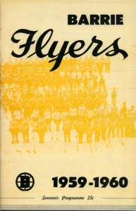 Barrie Flyers 1959-60 game program