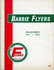 Barrie Flyers 1971-72 game program