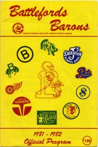 Battlefords Barons 1981-82 game program