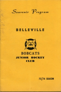 Belleville Bobcats 1973-74 game program