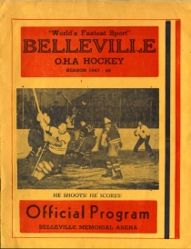 Belleville Juniors 1947-48 game program