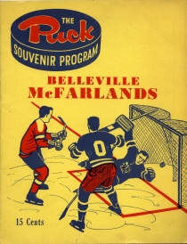 Belleville McFarlands 1957-58 game program
