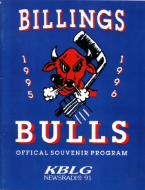 Billings Bulls 1995-96 game program