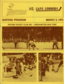 Broome County Dusters 1974-75 game program