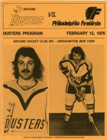 Broome County Dusters 1975-76 game program