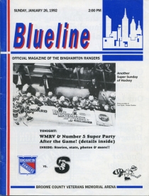 Binghamton Rangers 1991-92 game program