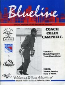 Binghamton Rangers 1992-93 game program