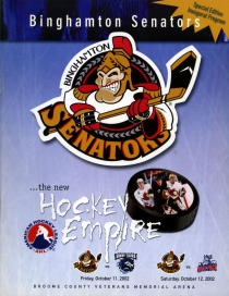 Binghamton Senators 2002-03 game program