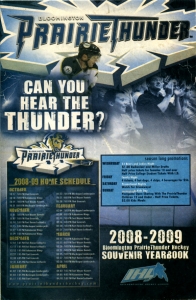 Bloomington PrairieThunder 2008-09 game program