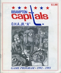 Brampton Capitals 1992-93 game program
