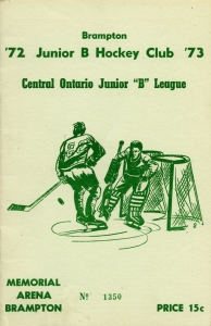 Brampton Juniors 1972-73 game program