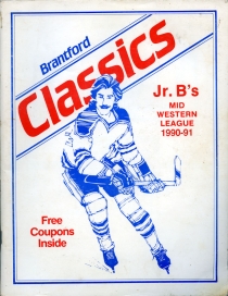 Brantford Classics 1990-91 game program