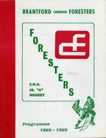 Brantford Foresters 1968-69 game program