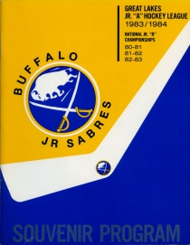 Buffalo Jr. Sabres 1983-84 game program