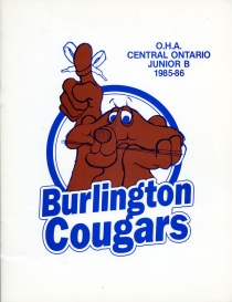 Burlington Cougars 1985-86 game program