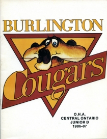 Burlington Cougars 1986-87 game program