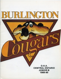 Burlington Cougars 1989-90 game program