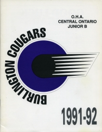 Burlington Cougars 1991-92 game program