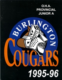 Burlington Cougars 1995-96 game program