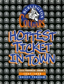 Burlington Cougars 1997-98 game program