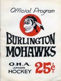 Burlington Mohawks 1970-71 game program