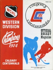 Calgary Centennials 1974-75 game program