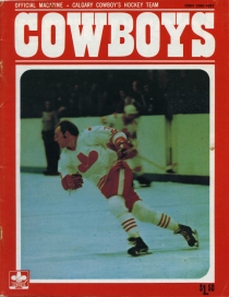 Calgary Cowboys 1976-77 game program