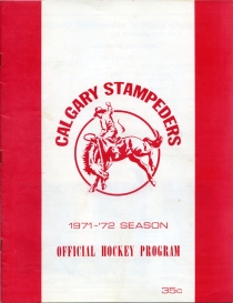 Calgary Stampeders 1971-72 game program